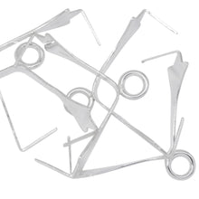 Load image into Gallery viewer, Sterling Silver 13.9mm Width by 16.0mm Height by 6.9mm Length, Pinch Bail with 5.0mm Close Ring at the Top. Quantity per pack - 5 Pieces.