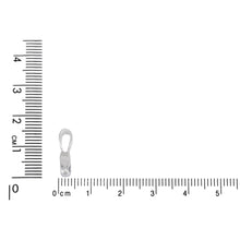 Load image into Gallery viewer, Sterling Silver 4.3mm Length by 3.4mm Width by 7.4mm Height, Smooth Sliding Bail With 3.3mm Width by 8.9mm Length by 7.3mm Height, Smooth Pinch Bail at the Bottom, Pinch Bail. Quantity per pack - 5 Pieces.