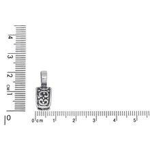 Load image into Gallery viewer, Sterling Silver Oxidized 3.1mm Length by 7.3mm Width, Smooth Sliding Bail With 5.6mm Width by 8.1mm Length, Filigree Pinch Bail at the Bottom. Quantity per pack - 2 Pieces.