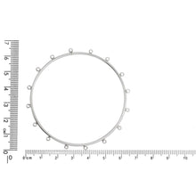 Load image into Gallery viewer, Sterling Silver 61.50mm Width / Length Smooth Bangle with 16 of 2.45mm Width / Length Smooth Fix Ring on outside of the Bangle. Quantity Per Pack: 1 Piece.