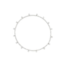 Load image into Gallery viewer, Bangles. Sterling Silver 61.50mm Width / Length Hammered Bangle with 16 of 2.45mm Width / Length Smooth Fix Ring on outside of the Bangle. Quantity Per Pack: 1 Piece.