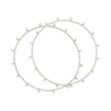 Load image into Gallery viewer, Sterling Silver 61.50mm Width / Length Hammered Bangle with 16 of 2.45mm Width / Length Smooth Fix Ring on outside of the Bangle. Quantity Per Pack: 1 Piece.