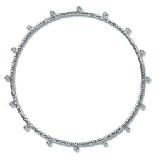 Load image into Gallery viewer, Bangles. Sterling Silver 66.20mm Width / Length Hammered Bangle with 16 of 2.45mm Width / Length Smooth Fix Ring on outside of the Bangle. Quantity Per Pack: 1 Piece.