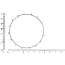 Load image into Gallery viewer, Sterling Silver 66.20mm Width / Length Hammered Bangle with 16 of 2.45mm Width / Length Smooth Fix Ring on outside of the Bangle. Quantity Per Pack: 1 Piece.