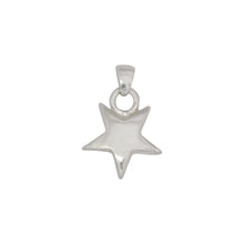 Load image into Gallery viewer, Sterling Silver, 19.1mm Width by 4.1mm Length by 22.1mm Height, Star Charm. Quantity Per Pack: 1 Piece.