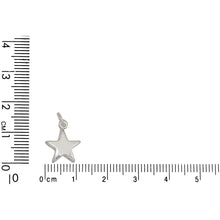 Load image into Gallery viewer, Sterling Silver, 11.5mm Width by 2.5mm Length by 13.7mm Height, Star Charm. Quantity Per Pack: 3 Pieces.