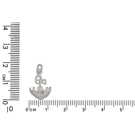 Sterling Silver, 12.3mm Width by 1.9mm Length by 16.3mm Height, Umbrella Charm. Quantity Per Pack: 5 Pieces.