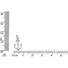 Load image into Gallery viewer, Sterling Silver, 8.4mm Width by 1.6mm Length by 13.8mm Height, Anchor Charm. Quantity Per Pack: 5 Pieces.