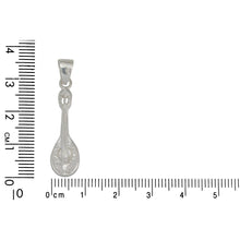 Load image into Gallery viewer, Sterling Silver, 8.6mm Width by 5.6mm Length by 31.0mm Height, Lute Pendant. Quantity Per Pack: 1 Piece.