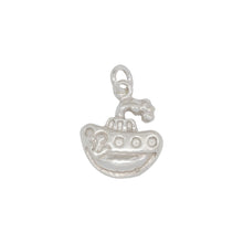 Load image into Gallery viewer, Sterling Silver, 13.8mm Width by 3.5mm Length by 17.1mm Height, Boat Charm. Quantity Per Pack: 4 Pieces.