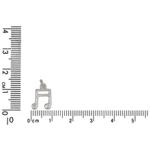 Load image into Gallery viewer, Sterling Silver, 9.6mm Width by 1.2mm Length by 12.8mm Height, Music Note Charm. Quantity Per Pack: 5 Pieces.