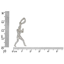 Load image into Gallery viewer, Sterling Silver, 14.2mm Width by 5.5mm Length by 27.6mm Height, Boxer Pendant. Quantity Per Pack: 2 Pieces.