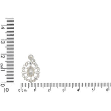 Load image into Gallery viewer, Sterling Silver, 12.9mm Width by 2.7mm Length by 19.4mm Height, Filigree Charm. Quantity Per Pack: 4 Pieces.