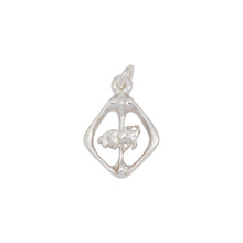 Load image into Gallery viewer, Sterling Silver, 13.5mm Width by 2.1mm Length by 18.7mm Height, Taurus Charm. Quantity Per Pack: 4 Pieces.