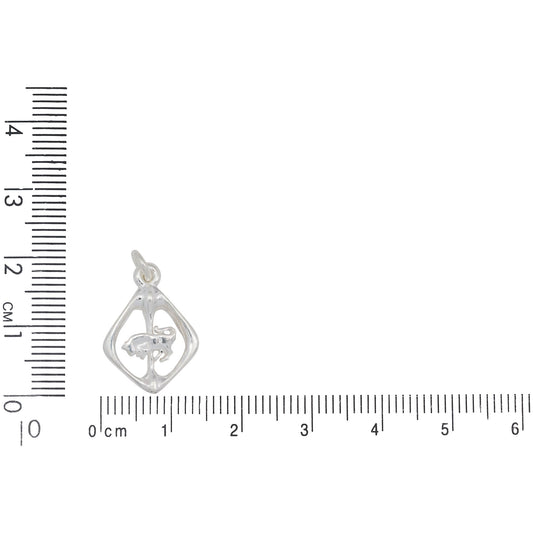 Sterling Silver, 13.5mm Width by 2.1mm Length by 18.7mm Height, Taurus Charm. Quantity Per Pack: 4 Pieces.