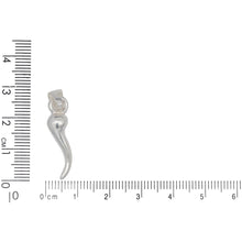 Load image into Gallery viewer, Sterling Silver, 7.0mm Width by 6.0mm Length by 26.3mm Height, Horn Pendant. Quantity Per Pack: 1 Piece.