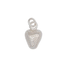 Load image into Gallery viewer, Sterling Silver, 9.4mm Width by 3.5mm Length by 15.1mm Height, Strawberry Charm. Quantity Per Pack: 4 Pieces.