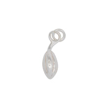 Load image into Gallery viewer, Sterling Silver, 5.3mm Width by 5.5mm Length by 18.0mm Height, Lotus Bud Charm. Quantity Per Pack: 2 Pieces.