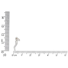 Load image into Gallery viewer, Sterling Silver, 3.3mm Width by 2.9mm Length by 15.6mm Height, Horn Charm. Quantity Per Pack: 6 Pieces.