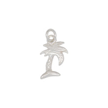 Load image into Gallery viewer, Sterling Silver, 10.2mm Width by 1.6mm Length by 16.1mm Height, Palm Tree Charm. Quantity Per Pack: 4 Pieces.