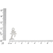 Load image into Gallery viewer, Sterling Silver, 10.2mm Width by 1.6mm Length by 16.1mm Height, Palm Tree Charm. Quantity Per Pack: 4 Pieces.
