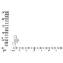 Load image into Gallery viewer, Sterling Silver, 7.0mm Width by 2.1mm Length by 13.6mm Height, Flower Charm. Quantity Per Pack: 8 Pieces.