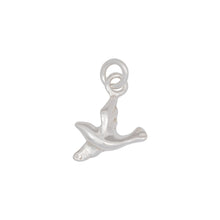 Load image into Gallery viewer, Sterling Silver, 11.6mm Width by 2.8mm Length by 15.8mm Height, Dove Charm. Quantity Per Pack: 5 Pieces.