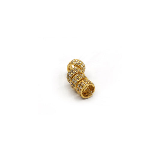 14K Gold 6 mm Round Tyre Pave Diamond Bead .14K Gold Diamond Beads Tyre, Genuine handmade pave diamond Beads.