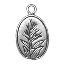Load image into Gallery viewer, Charms. Sterling Silver, 12.5mm Width by 1.8mm Length by 21.0mm Height, Native Paint Brush Plant Charm. Quantity Per Pack: 1 Piece.
