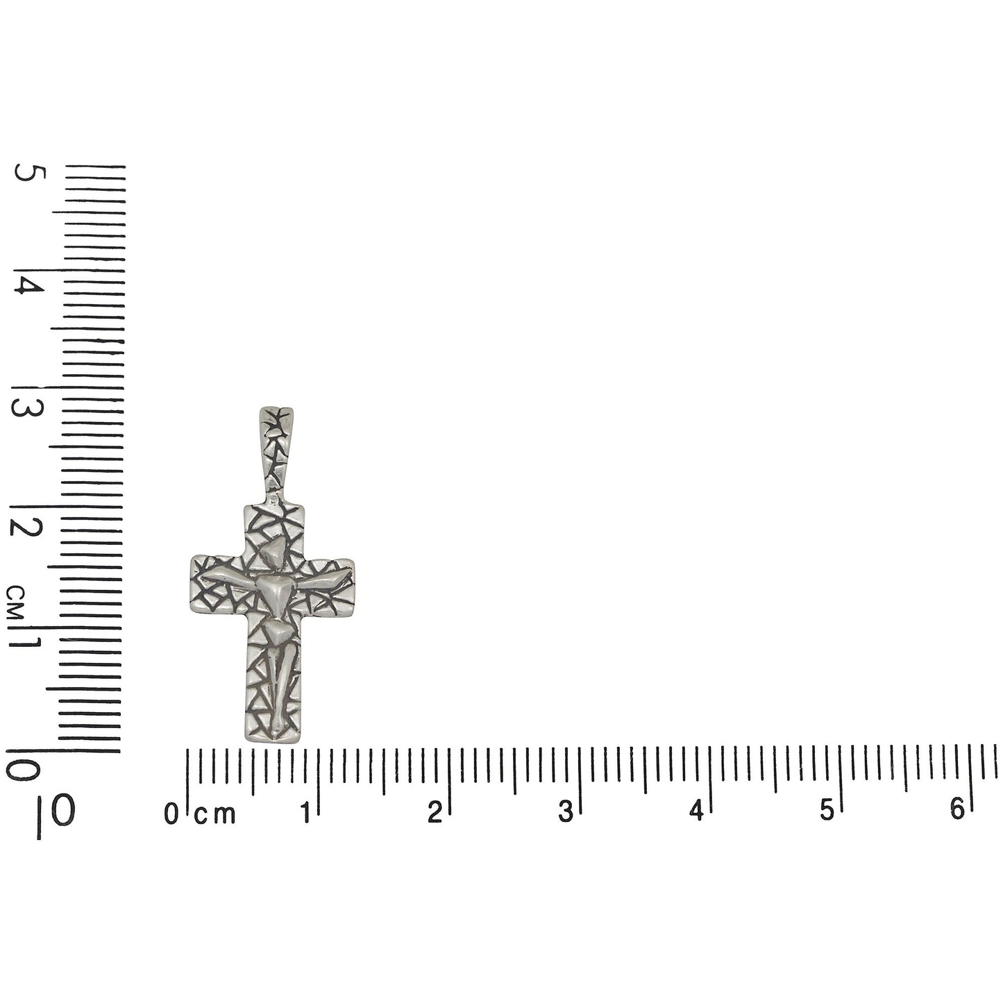 Sterling Silver, 12.7mm Width by 4.2mm Length by 27.1mm Height, Cross Pendant. Quantity Per Pack: 1 Piece.