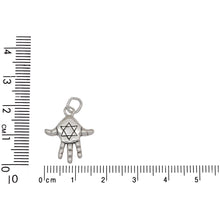 Load image into Gallery viewer, Sterling Silver, 16.0mm Width by 3.0mm Length by 19.4mm Height, Hamish Hand Charm. Quantity Per Pack: 1 Piece.