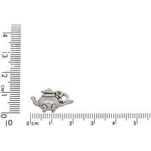 Load image into Gallery viewer, Sterling Silver, 10.9mm Width by 7.3mm Length by 17.7mm Height, Tea Pot Charm. Quantity Per Pack: 1 Piece.
