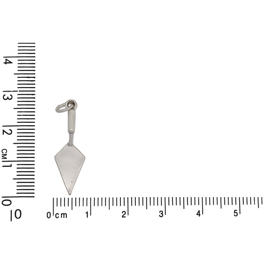 Sterling Silver, 8.5mm Width by 4.3mm Length by 26.0mm Height, Hand Trowel Charm. Quantity Per Pack: 1 Piece.