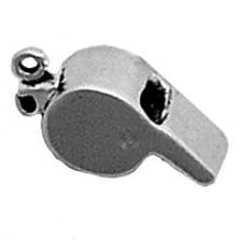 Load image into Gallery viewer, Charms. Sterling Silver, 8.1mm Width by 6.4mm Length by 17.9mm Height, Whistle Charm. Quantity Per Pack: 1 Piece.