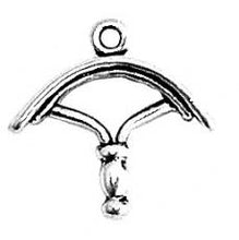 Load image into Gallery viewer, Charms. Sterling Silver, 19.6mm Width by 4.4mm Length by 18.6mm Height, Horse Brush Charm. Quantity Per Pack: 1 Piece.