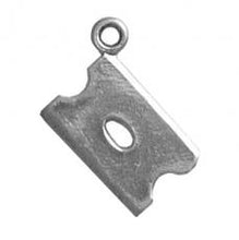 Load image into Gallery viewer, Charms. Sterling Silver, 11.3mm Width by 0.9mm Length by 16.2mm Height, Razor Blade Charm. Quantity Per Pack: 1 Piece.
