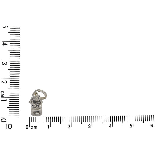 Sterling Silver, 6.6mm Width by 10.1mm Length by 11.9mm Height, Bear on a Log Charm. Quantity Per Pack: 1 Piece.