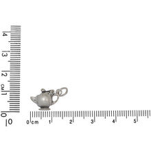 Load image into Gallery viewer, Sterling Silver, 15.4mm Width by 7.6mm Length by 10.1mm Height, Tea Pot Charm. Quantity Per Pack: 1 Piece.