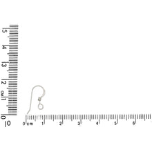 Load image into Gallery viewer, Sterling Silver, 22.0 Gauge, 7.8mm Width by 17.3mm Length, Flat Ear Wire With 1.7mm Width by 1.9mm Length Coil. Quantity Per Pack: 100 Pieces.