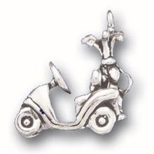 Load image into Gallery viewer, Charms. Sterling Silver, 10.7mm Width by 19.7mm Length by 19.4mm Height, Golf Cart Charm. Quantity Per Pack: 1 Piece.