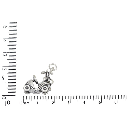 Sterling Silver, 10.7mm Width by 19.7mm Length by 19.4mm Height, Golf Cart Charm. Quantity Per Pack: 1 Piece.