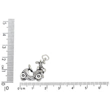 Load image into Gallery viewer, Sterling Silver, 10.7mm Width by 19.7mm Length by 19.4mm Height, Golf Cart Charm. Quantity Per Pack: 1 Piece.