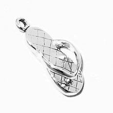 Load image into Gallery viewer, Charms. Sterling Silver, 9.7mm Width by 5.8mm Length by 22.7mm Height, Plain Sandal Charm. Quantity Per Pack: 1 Piece.