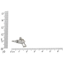 Load image into Gallery viewer, Sterling Silver, 19.6mm Width by 5.3mm Length by 14.0mm Height, Ski Boot Drill Charm. Quantity Per Pack: 1 Piece.