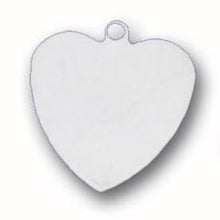 Load image into Gallery viewer, Charms. Sterling Silver, 18.0mm Width by 0.8mm Length by 19.7mm Height, Flat Heart Charm. Quantity Per Pack: 1 Piece.
