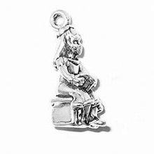 Load image into Gallery viewer, Charms. Sterling Silver, 10.2mm Width by 8.8mm Length by 20.8mm Height, Girl's First Communion Charm. Quantity Per Pack: 1 Piece.