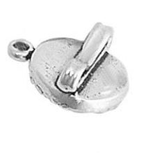 Load image into Gallery viewer, Charms. Sterling Silver, 14.2mm Width by 6.8mm Length by 16.3mm Height, Horse Comb Charm. Quantity Per Pack: 1 Piece.