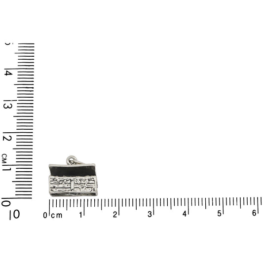 Sterling Silver, 14.0mm Width by 7.2mm Length by 11.1mm Height, Treasure Chest Charm. Quantity Per Pack: 1 Piece.