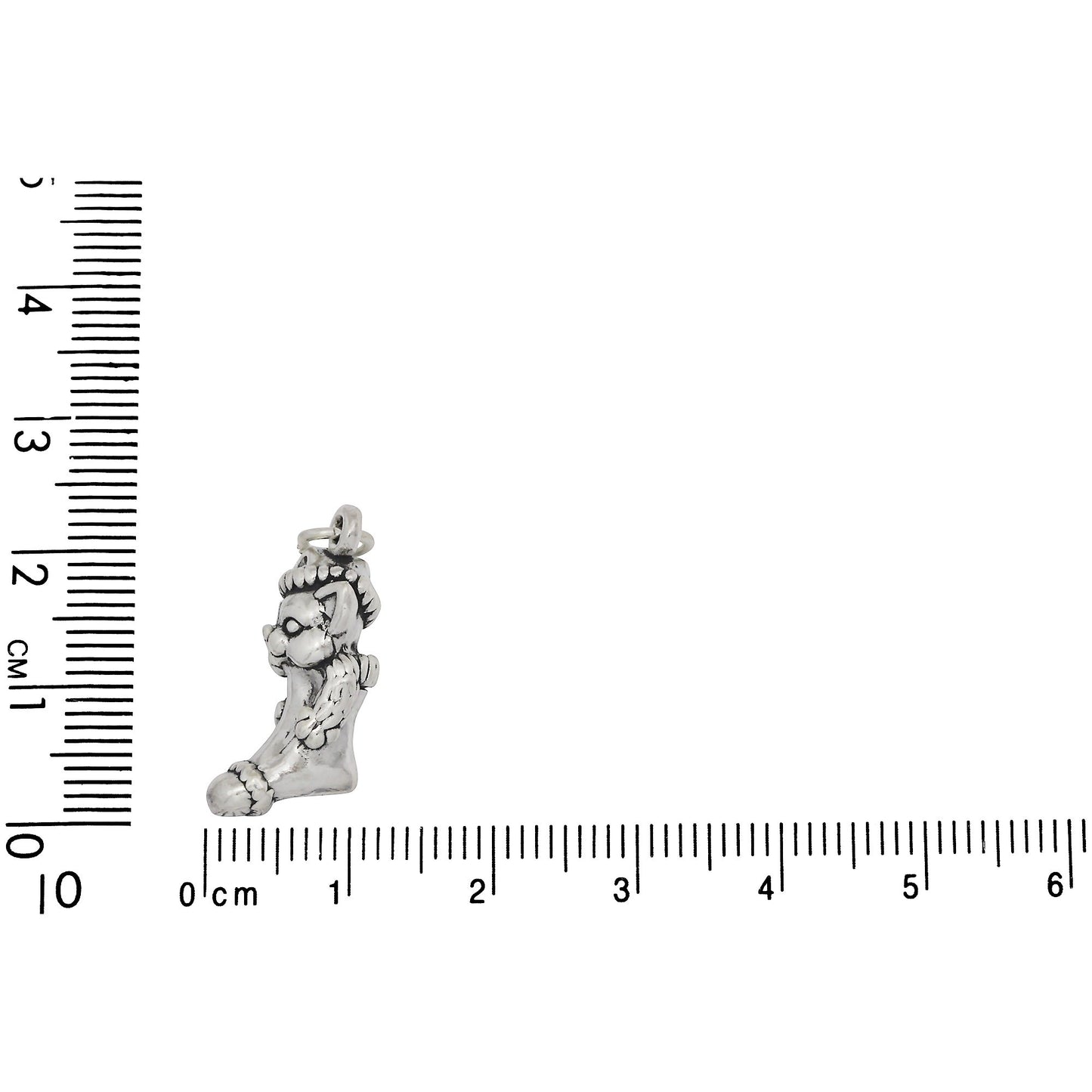 Sterling Silver, 10.2mm Width by 10.1mm Length by 22.5mm Height, Kitten in Stocking Charm. Quantity Per Pack: 1 Piece.