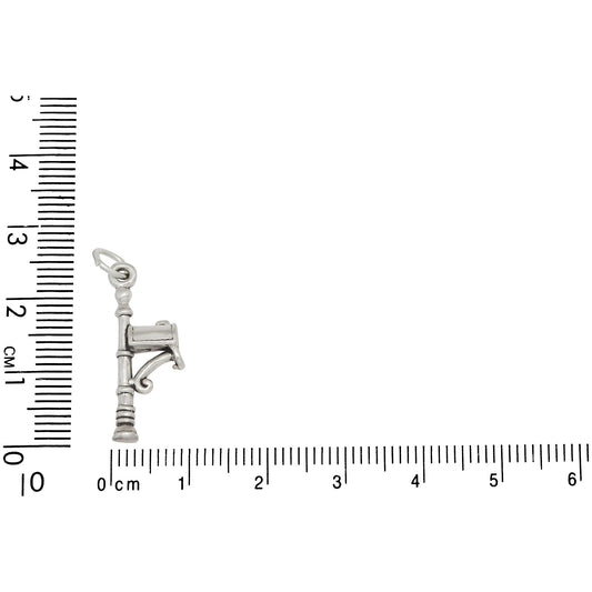 Sterling Silver, 9.8mm Width by 4.0mm Length by 23.8mm Height, Mailbox Charm. Quantity Per Pack: 1 Piece.